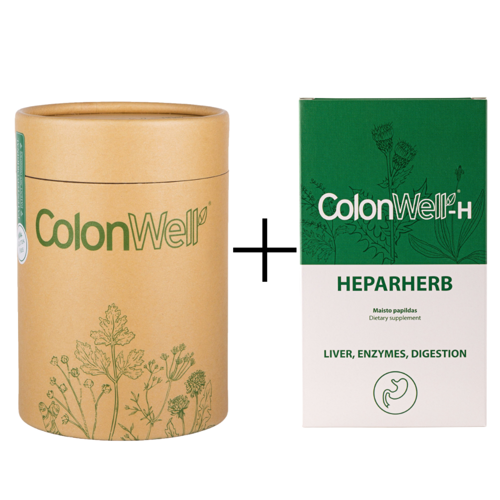 Colonwell Natural flavour (for weight loss and intestine health) + FREE GIFT Colonwell Hepaherb (for liver, digestive system)