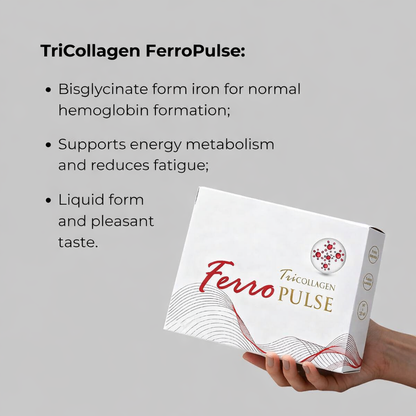 2 + 1 SALE TriCollagen FerroPulse (liquid iron supplement)