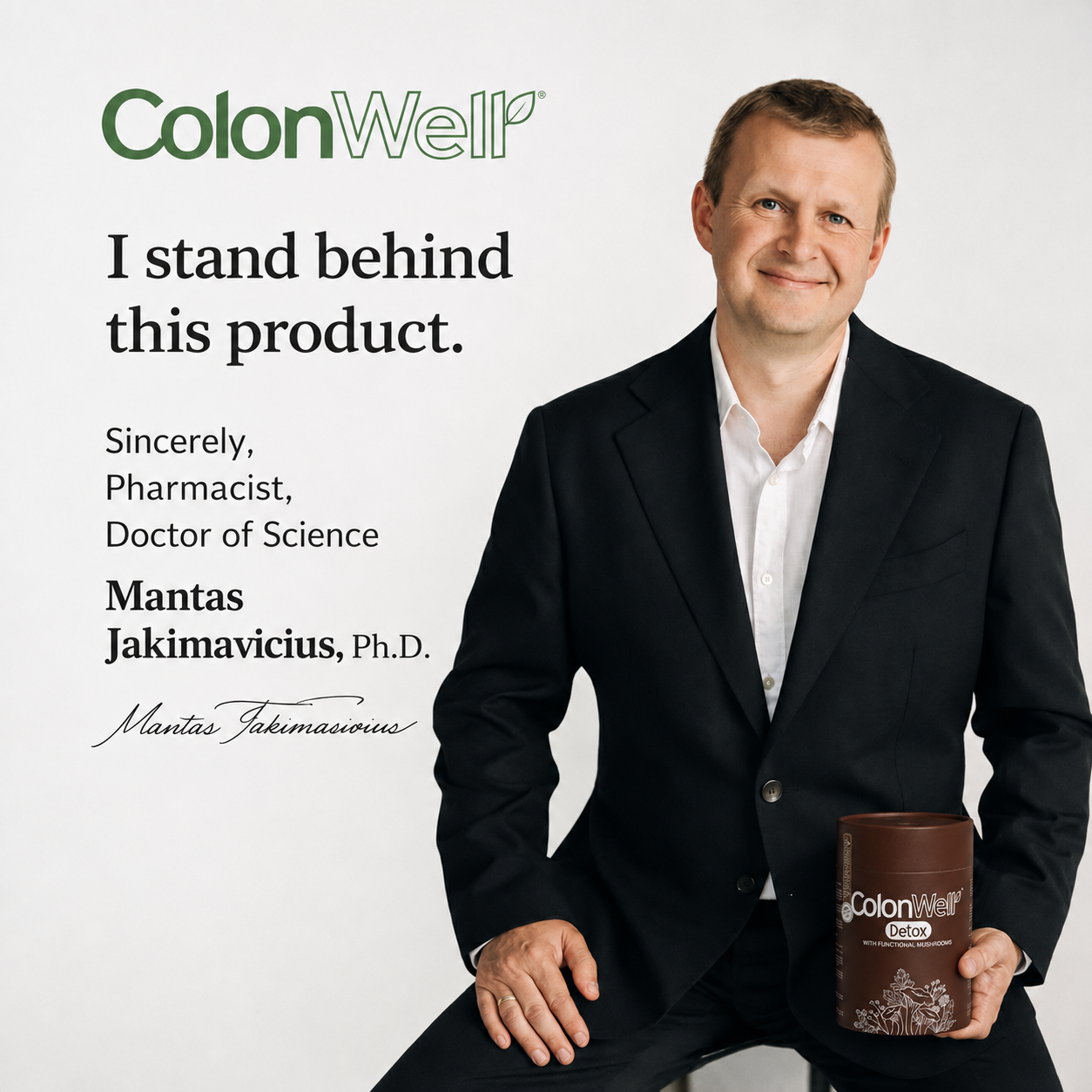 Colonwell Detox - a mixture of herbs, seeds and functional mushrooms (antiparasitic) 350 g