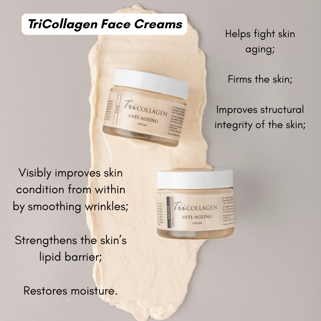 2 + 1 TriCollagen Anti-Ageing Face Creams (Day and Night)