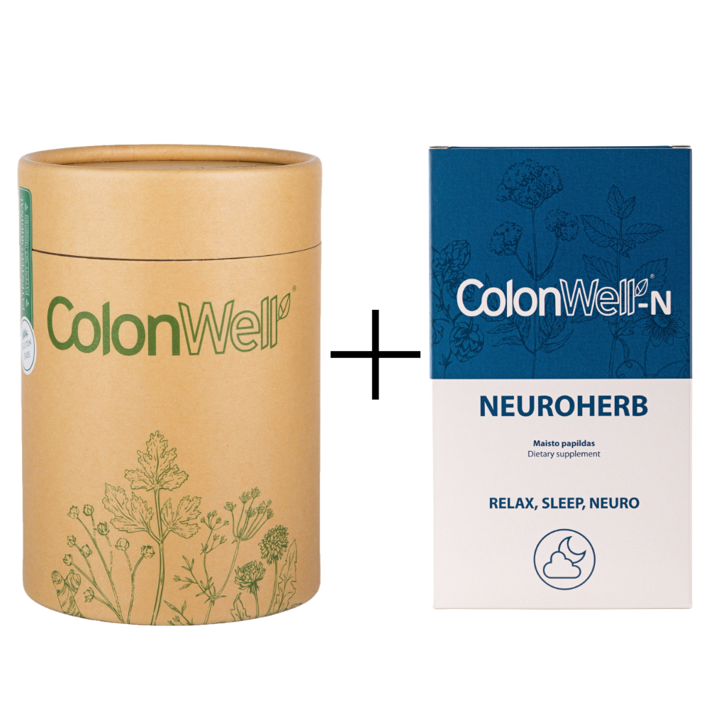 Colonwell Natural flavour (for lose weight and intestine health) + FREE GIFT Colonwell Neuroherb (For Better Sleep, Nervous System)